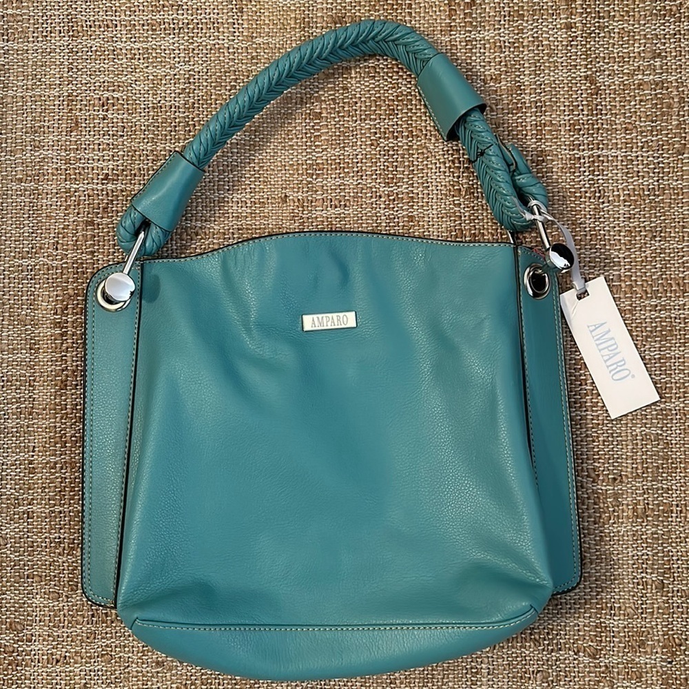 Amparo Teal Leather Women's Bag